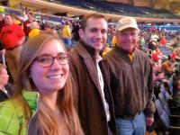 The Krauses at Madison Square Garden to watch Gopher basketball.